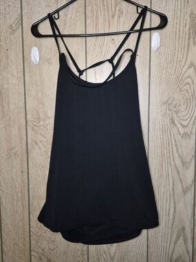 Fabletics Black Double-Strap Performance Cami